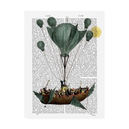 Fab Funky 'Diligenza Per La Luna Air Balloon' Canvas Art,18x24